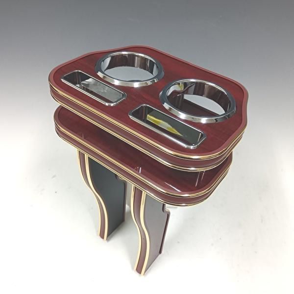 30ヴェルファイア|アルファード前期 15|1～ フロントカップホルダー カリン 茶ｘゴールド