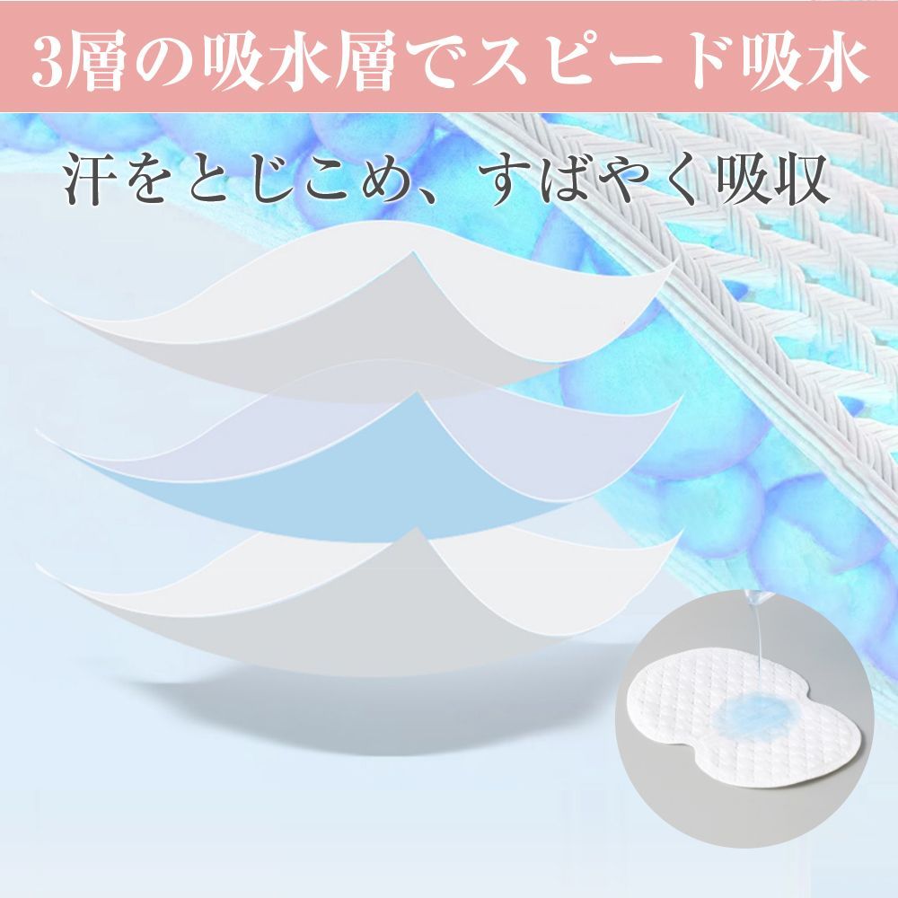 eh75-2-W】汗取りパッド あせとりパッド 大判サイズ 100枚 - メルカリ