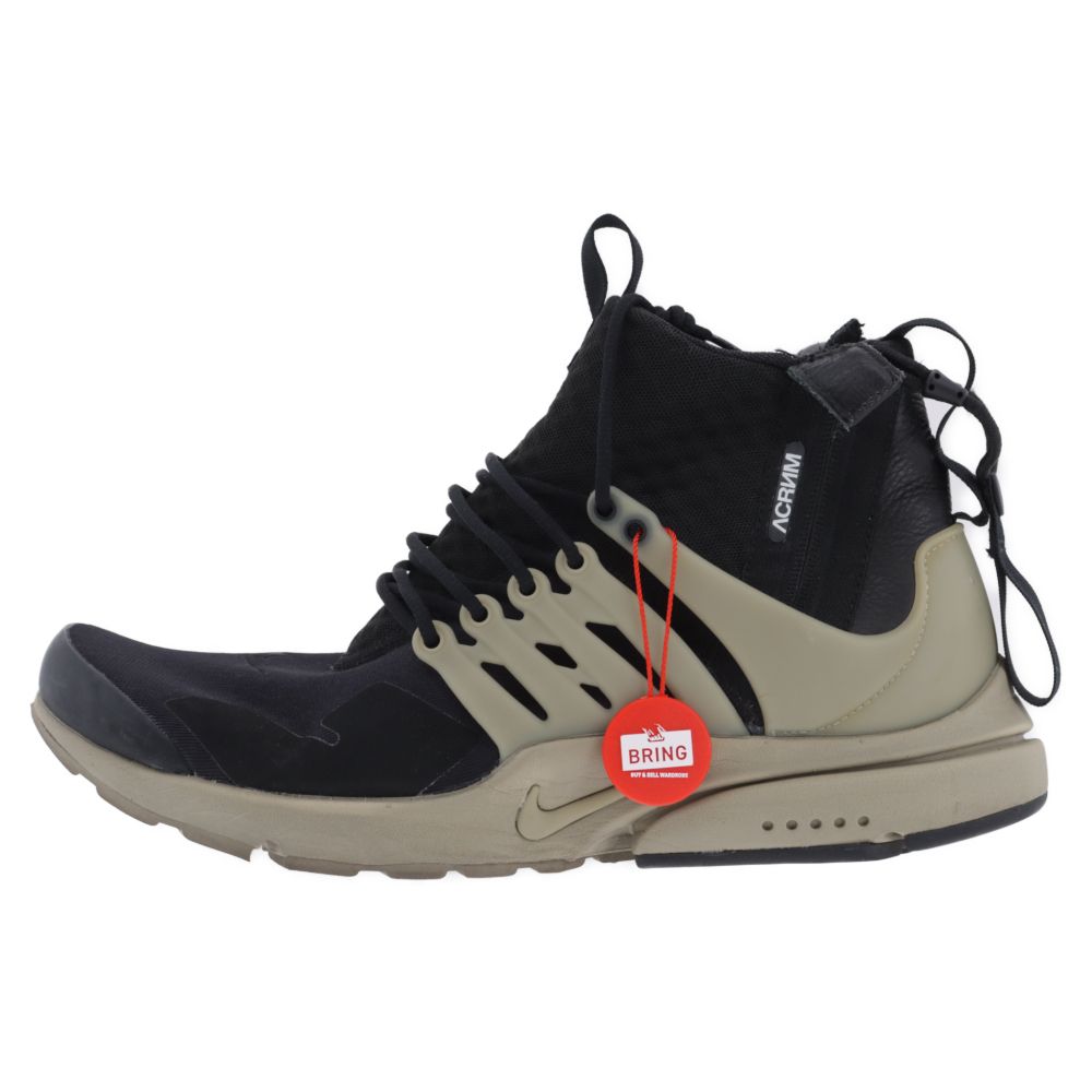 NIKE (ナイキ) × ACRONYM AIR PRESTO MID BLACK 844672-001 アクロニウム エアプレスト ブラック ミッドカットスニーカー ブラック USM/28cm