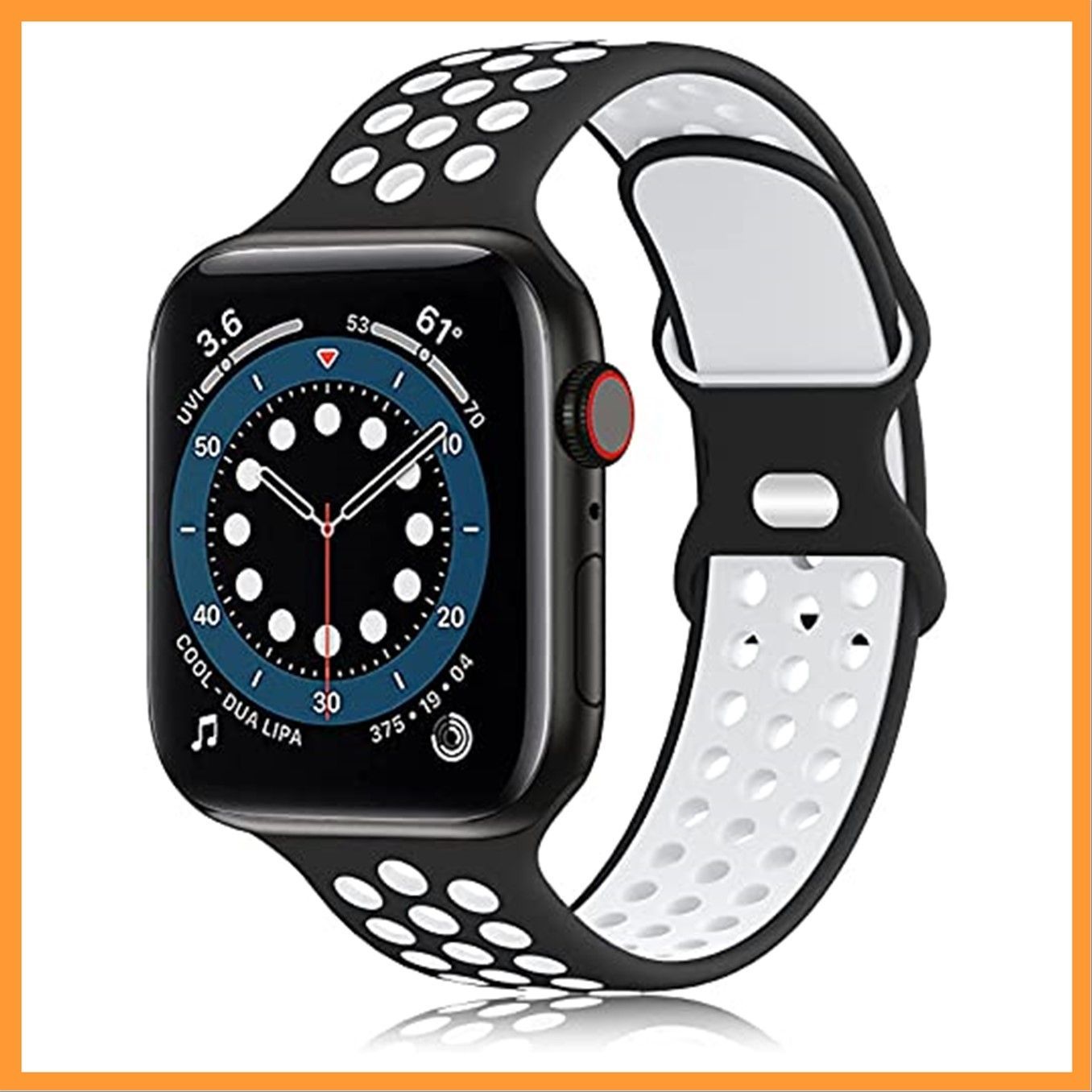 Apple watchバンド　スポーツバンド　42 44 45　ブラック