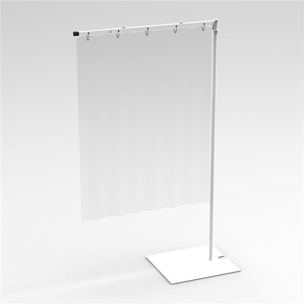 飛沫防止防炎シートスタンド スライド Lサイズ 組立品 PTS-SL6010W