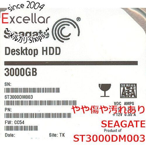 [bn:9] SEAGATE製HDD　ST3000DM003　3TB SATA600 5900　6000～7000時間以内