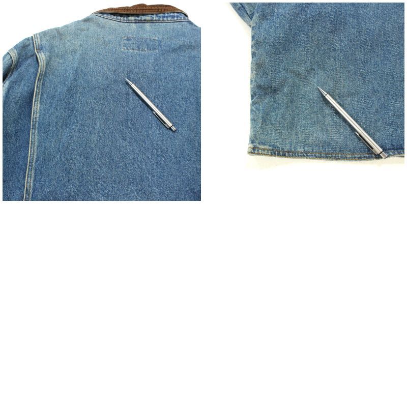 90s vintage Eddie Bauer デニム 襟コーデュロイ ハンティング