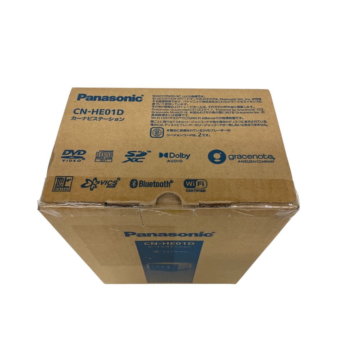 ストラーダ CN-HE01D(中古品、箱あり付属品未使用＋ 中継ケーブル iPod/USB接続用 CA-LUB200Dおまけ  CN-HE01WD ストラーダ カーナビ 7インチ 200mmワイドモデル HEシリーズ