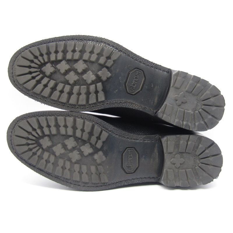 【激安大特価！】 F.LLI Giacometti フラテッリジャコメッティ 40 モンキーブーツ FG496 ゴートスキン レーストゥトゥ ヤギ革 ブラック 黒 35004828