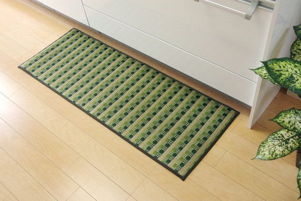 い草 キッチンマット 台所マット ドット柄 マルチ 約80×270cm 防滑 ウレタン 抗菌 防臭 調湿 クッション性抜群 代引不可 WWW_USTAUSTRALIA_COM_AU