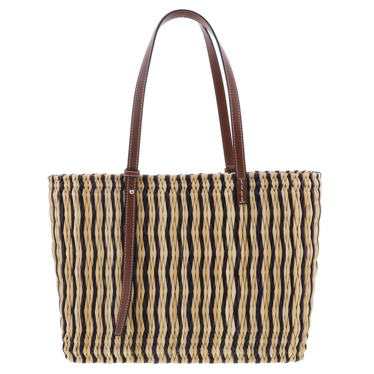 LOEWE （ロエベ） スクエアバスケット トートバッグ かごバッグ