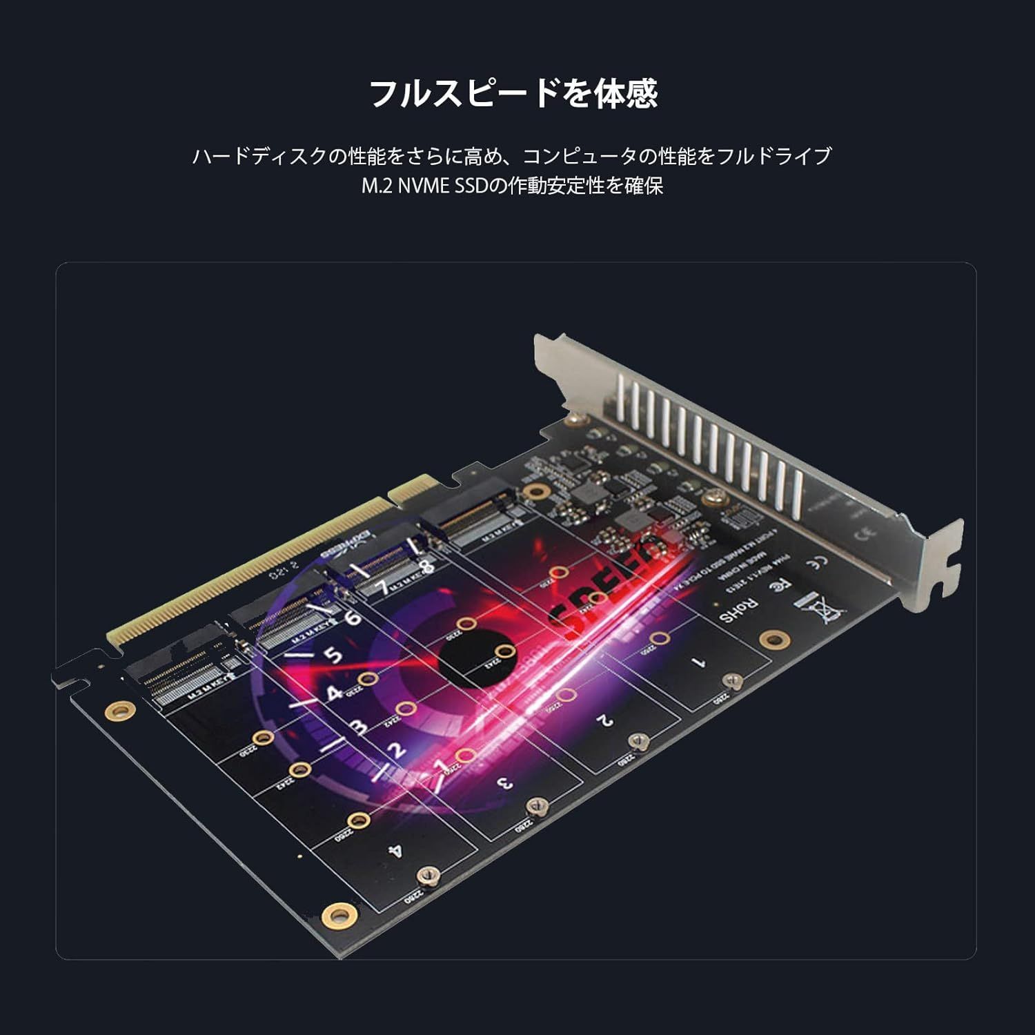 大容量SSD PE310 7.68TB U.2 PCIE4.0*4 アダプタ付き