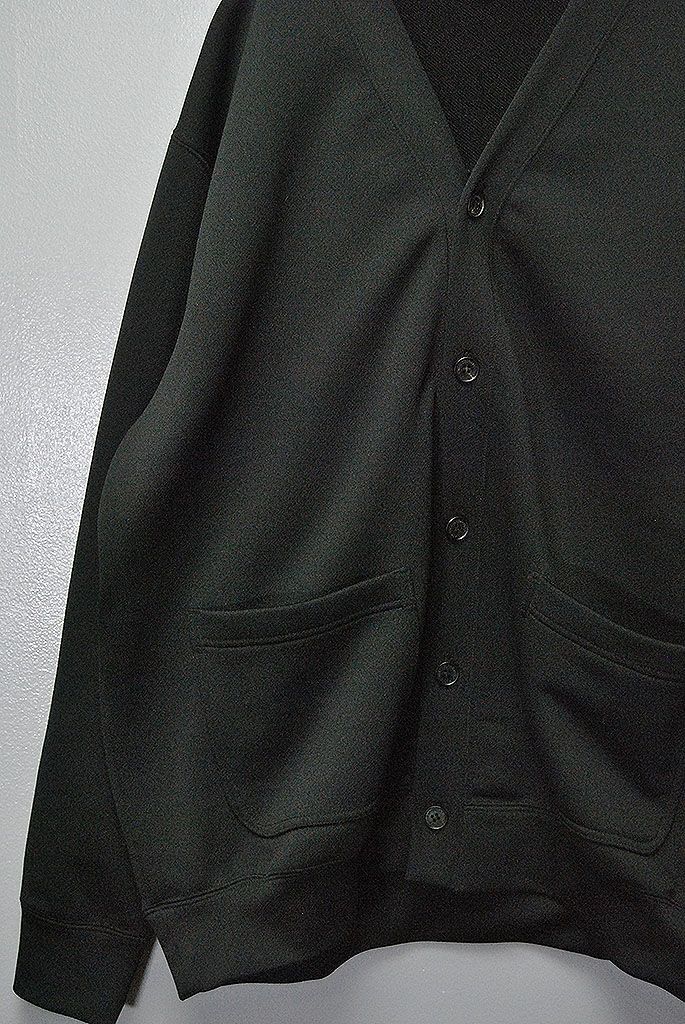 COMME des GARCONS HOMME エステル裏毛 切替カーディガン コムデギャルソン オム 23年発売 ブラック L