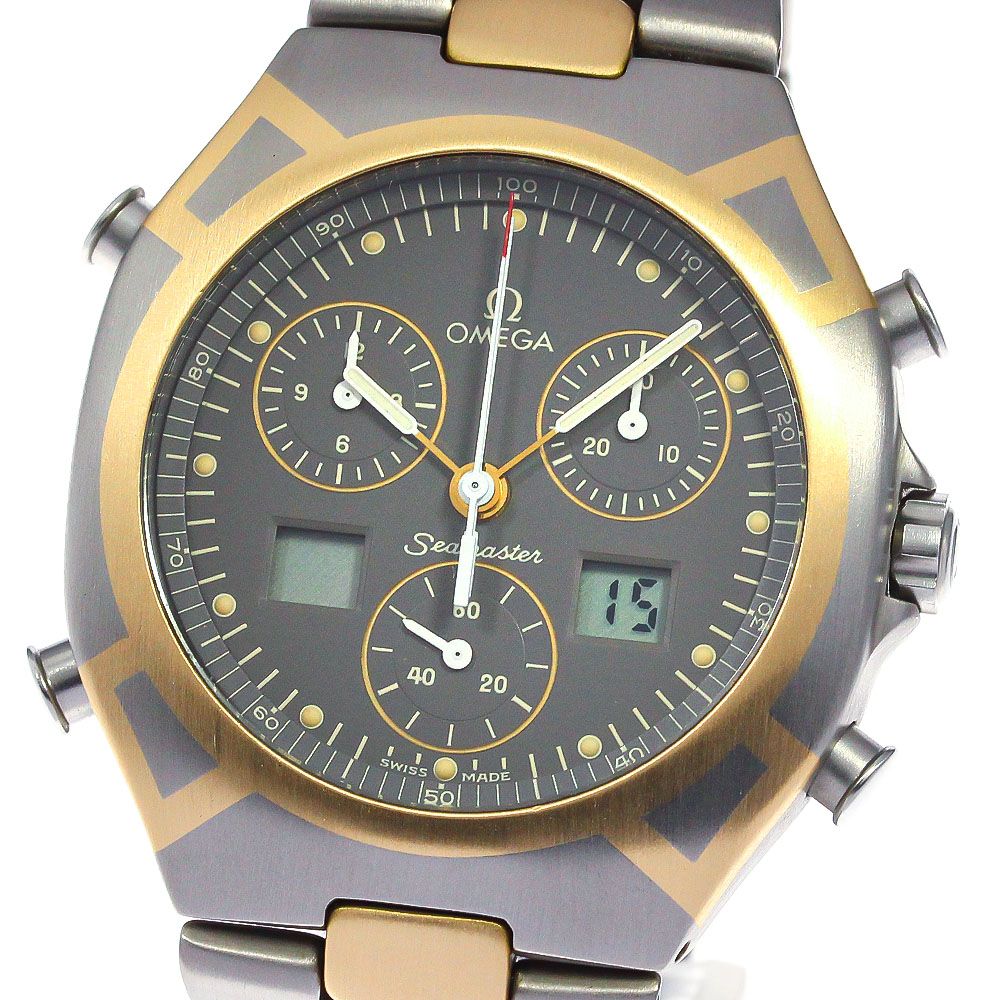 オメガ OMEGA シーマスター ポラリス クロノグラフ クォーツ メンズ 