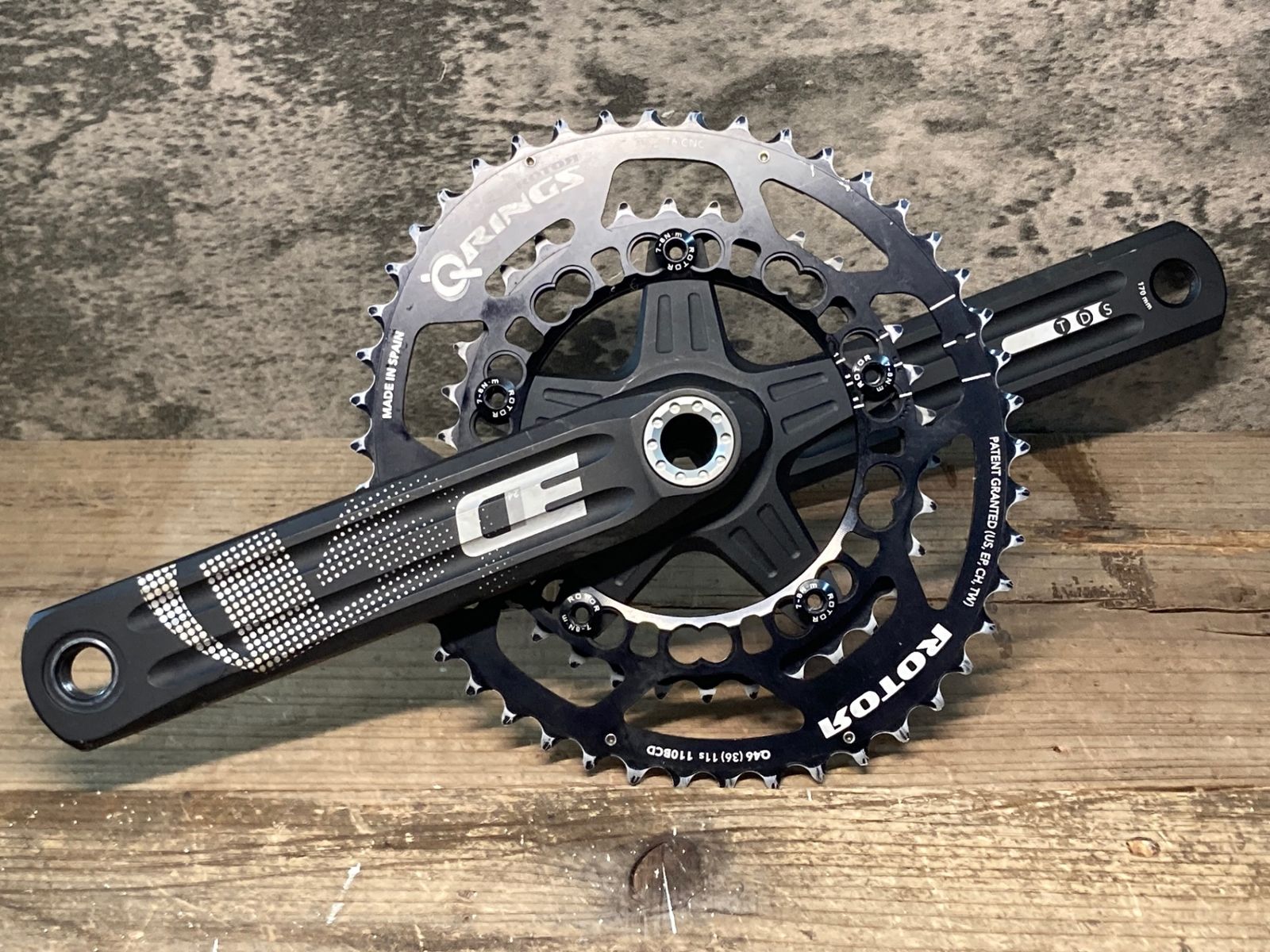 IP867 ローター ROTOR 3D24 Q-RINGS クランクセット 170mm 楕円 46-34T Φ24