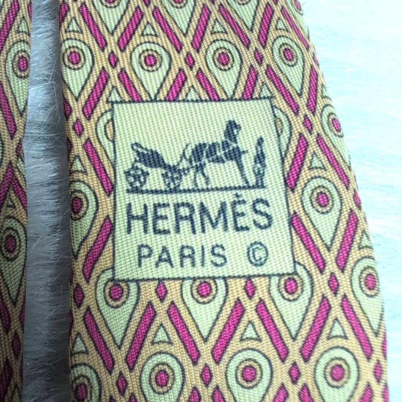 新品未使用✨HERMES エルメス ブランドネクタイ チェック　シルク タグ付き HERMES】 エルメス 総柄 ネクタイ シルク チェック 7976 EA クロス