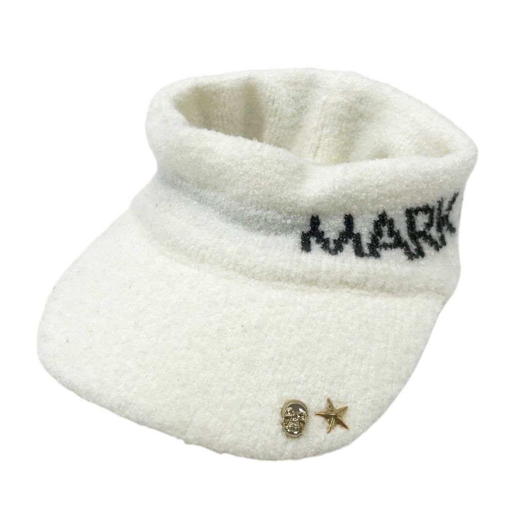 MARK-LONA マークアンドロナ ボア ニット サンバイザー ホワイト系 240101321247 ゴルフウェア ストスト