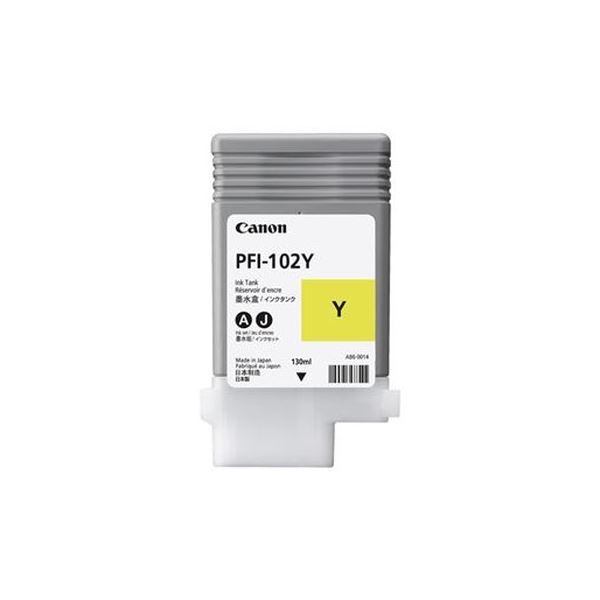 (まとめ）キヤノン インクタンク PFI-102染料イエロー 130ml 0898B001 1個