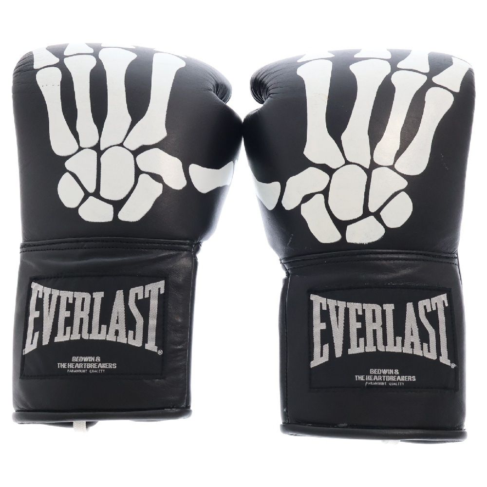 BEDWIN u0026 THE HEARTBREAKERS (ベドウィンアンドザハートブレーカーズ) ×EVERLAST -ROCKY COLLABORATION エバーラスト ボクシンググローブ スカル レザー ブラック