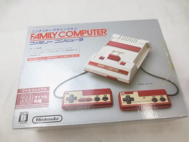 中古品 ゲーム ニンテンドークラシックミニ 本体 CLV-101 ファミコン 動作品 箱付き