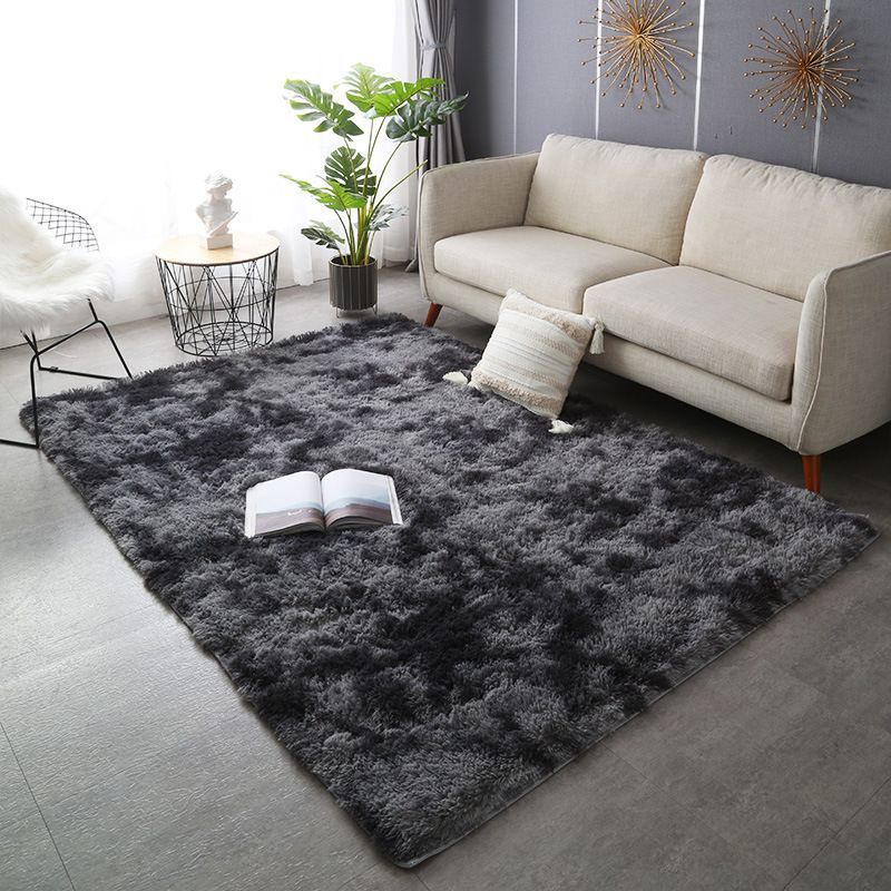 ラグ マット 絨毯 カーペット 160cm×200cm ふわふわ 防ダニ 抗菌 ブラック【新品】