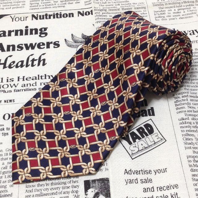 フェンディ FENDI ♥品 微光沢 ネクタイ イタリア製 シルク パターン柄 ミックス H-006793 ゆうパケット