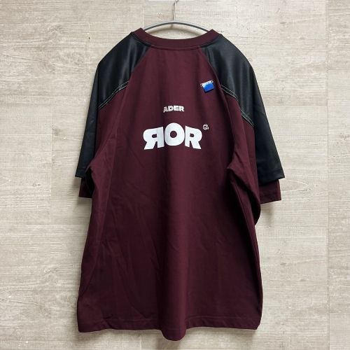 ADER ERROR アーダーエラー 24SS Nolc logo raglan T-shirt Tシャツ ワインレッド sizeM 【中目黒B09】