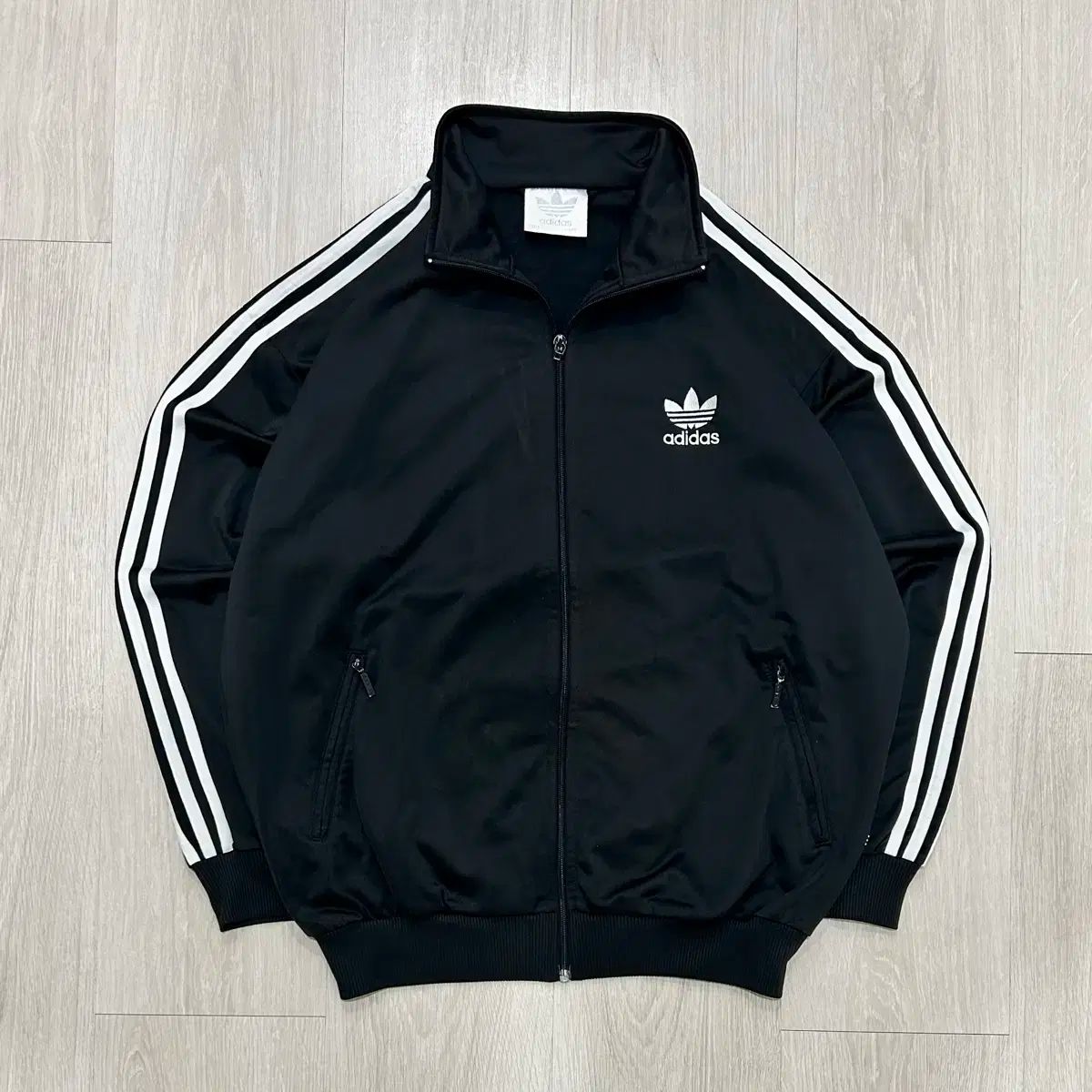 80s adidas アディダス ファイヤーバード トラックトップス ジャージ 黒 100 L