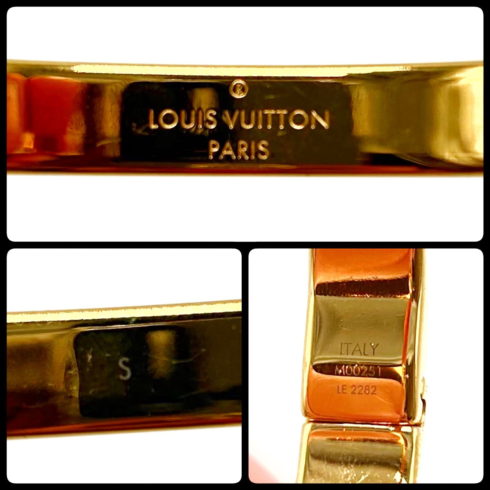 美品 LOUIS VUITTON ルイヴィトン カフ ブレスレット ナノグラム