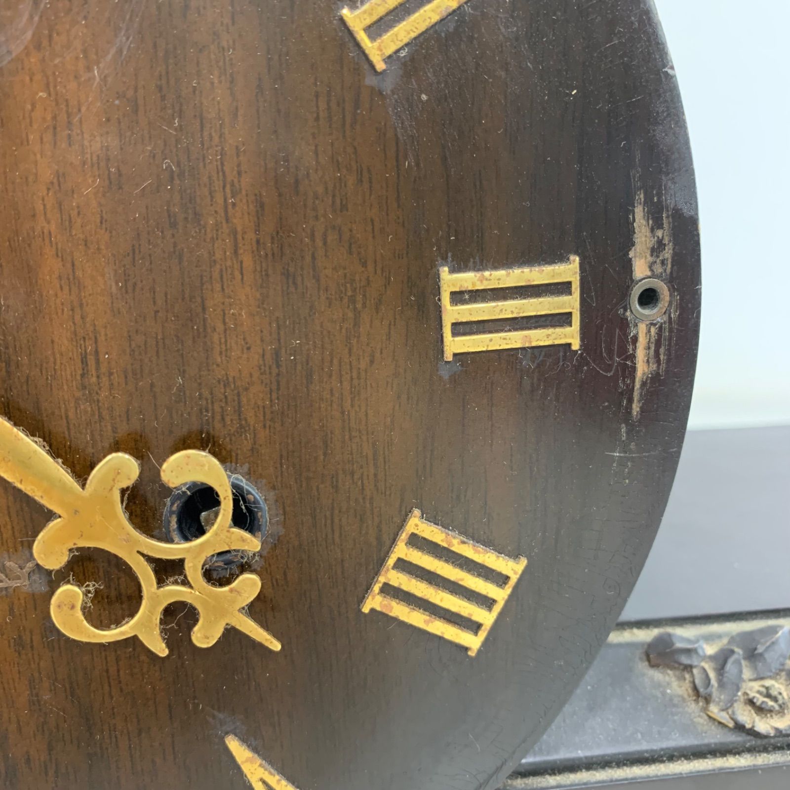 アンティーク 愛知時計 ゼンマイ式置き時計 昭和レトロ