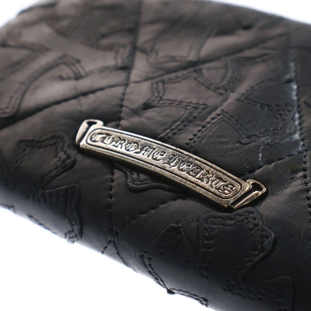 クロムハーツキルティングクロスラムレザー長財布 クロムハーツ