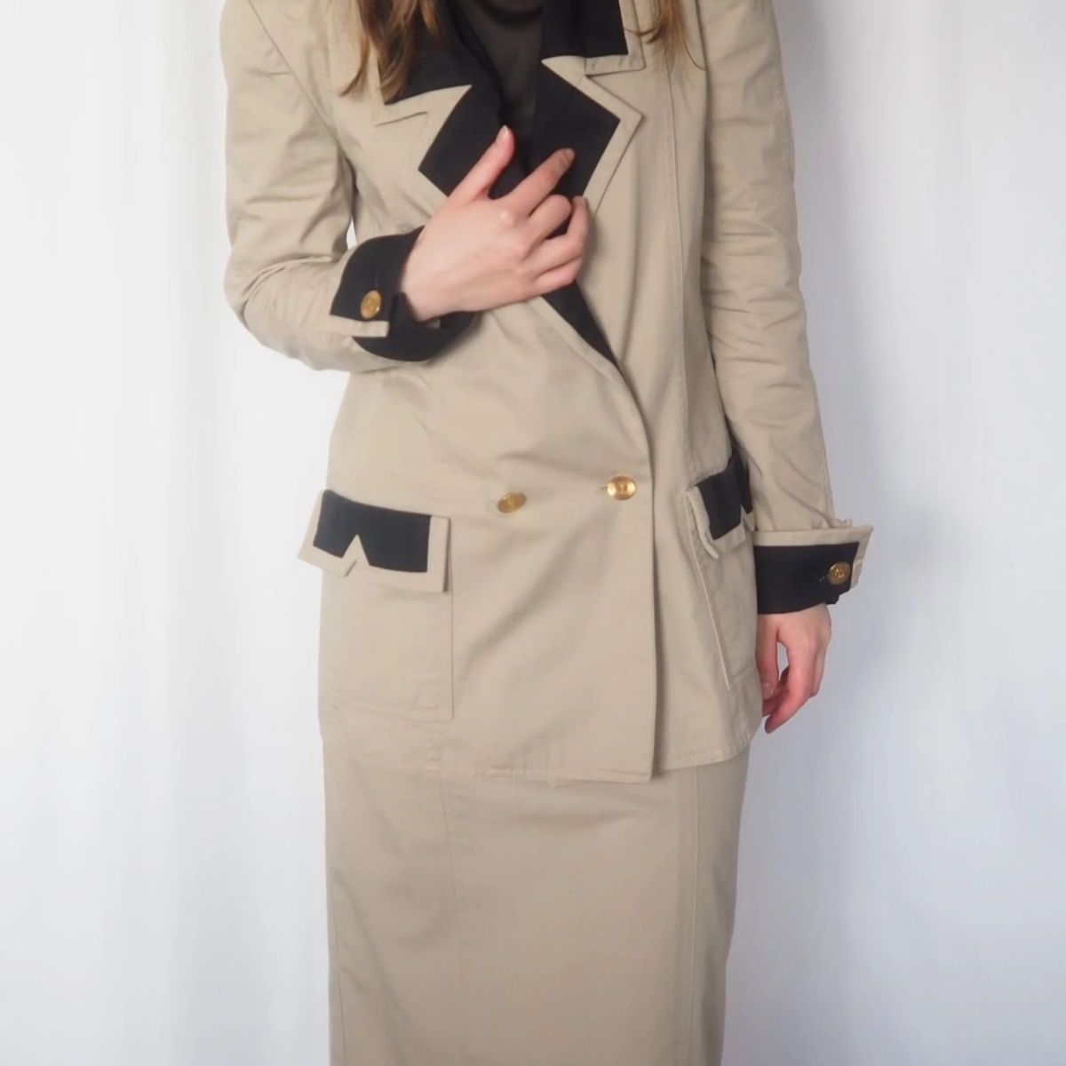 CHANEL バイカラー セットアップ ヴィンテージ