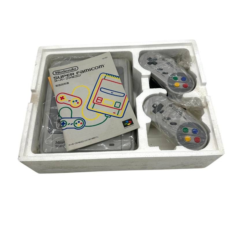 倉庫保管 スーパーファミコン 本体 SHVC-001 完品 保証書一致 説明書あり 外箱難 SFC