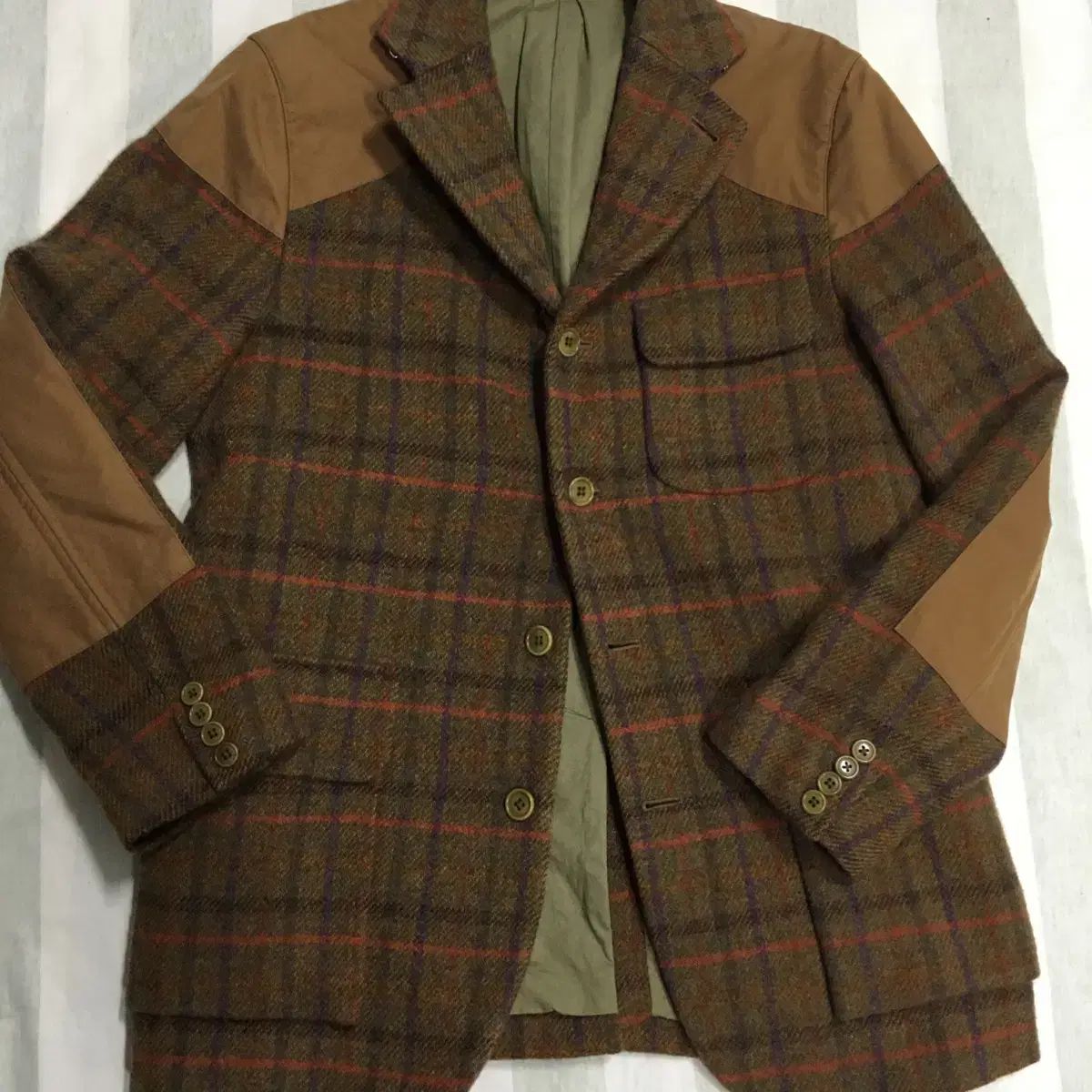 Nigel Cabourn マロリー ハリスツイード レザーパッチ Nigel Cabourn