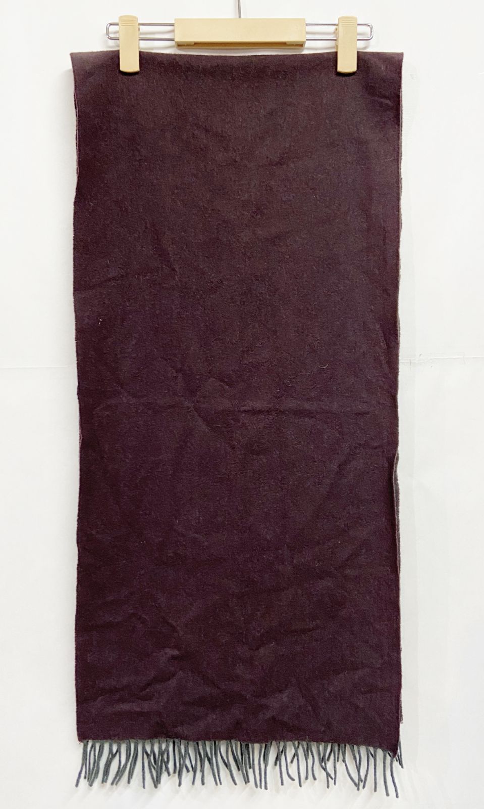 Dunhill ダンヒル カシミヤヘリンボーン ストール フリンジマフラー