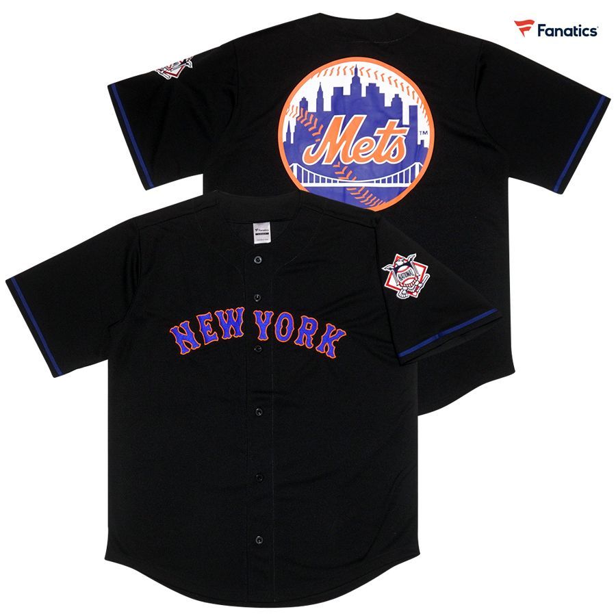工場直売 NEW FANATICS YORK SHIRTS【BLACK BASEBALL METS ジャージ