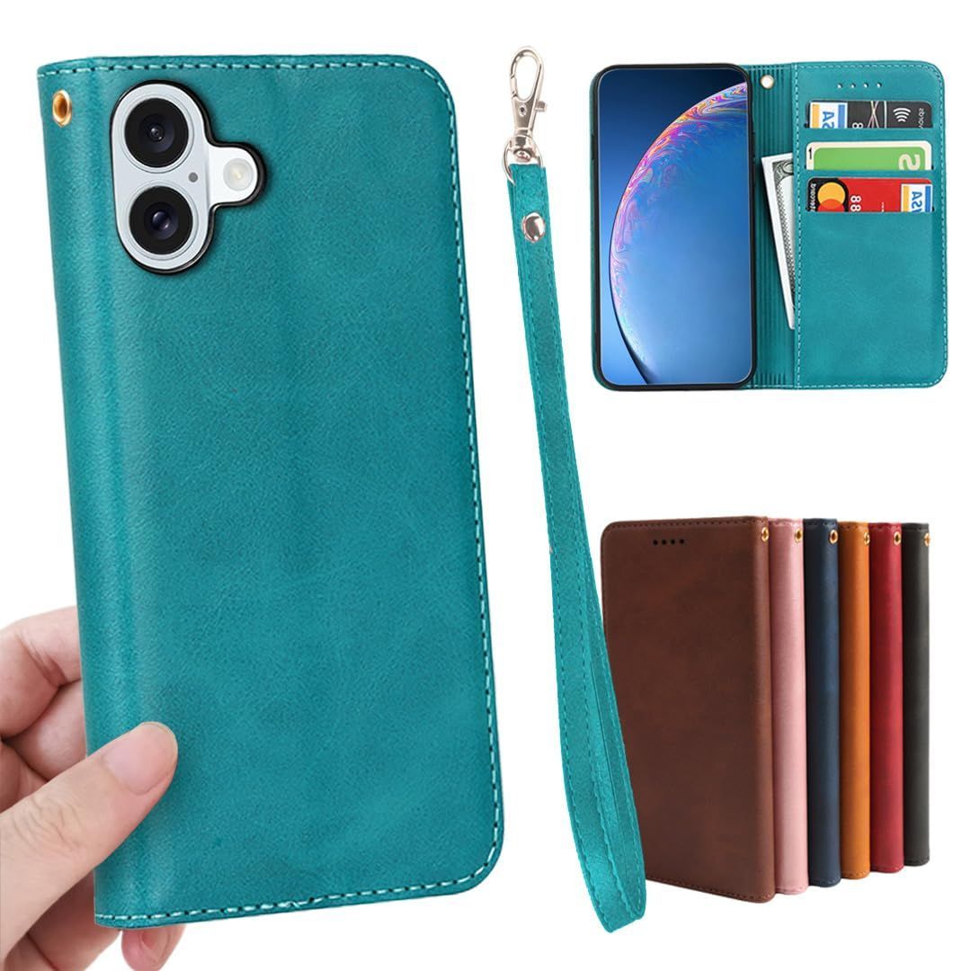 【在庫処分】内蔵マグネット 財布型 左手用 弱磁 【GoKIGIoD】 case スタンド いphone16 iphone16ケース アイフォン16ケース カード収納 左利き用 カバー ストラップホール アイフォン16 右開き 手帳 