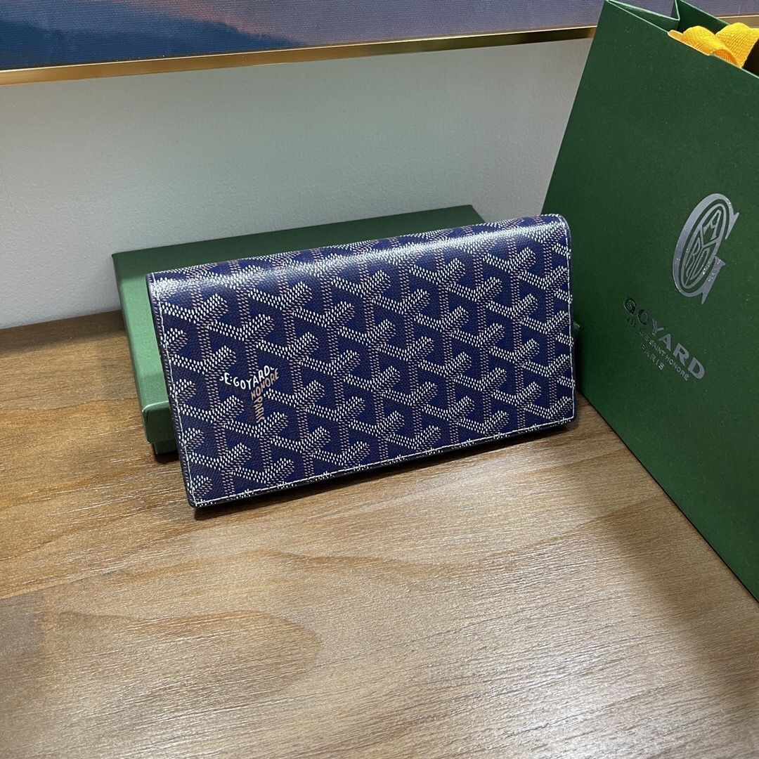 新品未使用】Goyard ゴヤール リシュリュー モノグラム ウォレット 長財布 二つ折り財布 ウォレット 財布 ネイビー - メルカリ