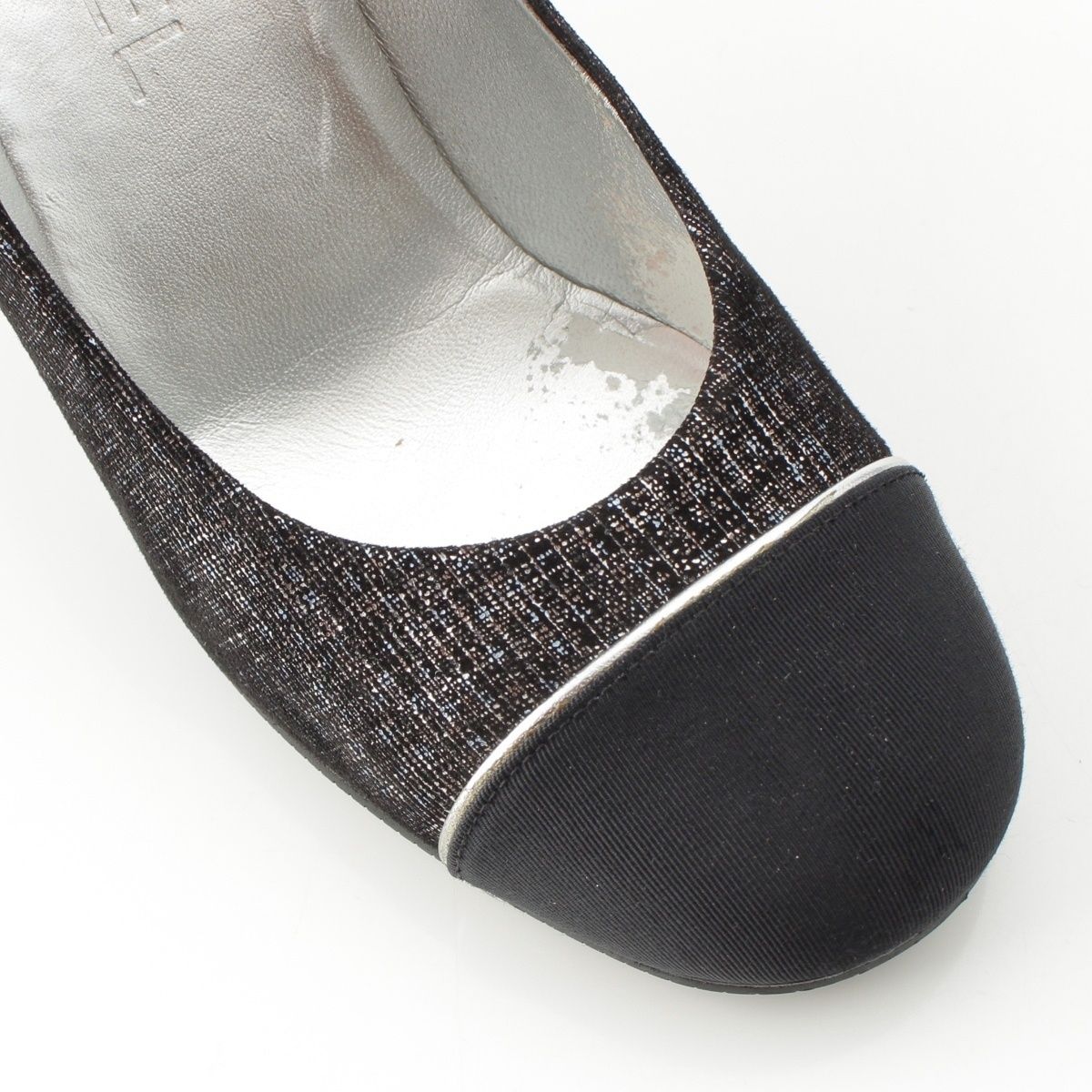 シャネル レザー ココマーク ラメ ヒール パンプス G33228 ブラック  