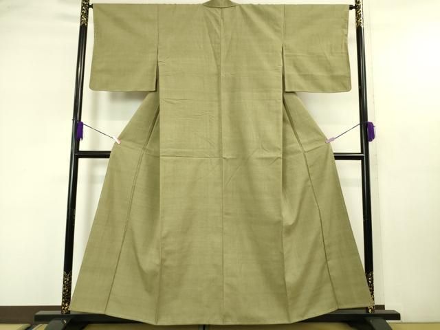 平和屋本店■極上　本場結城紬　重要無形文化財　灰汁色　逸品　未使用　DZAA4706kh5 平和屋本店□極上 本場結城紬 重要無形文化財 灰汁色 逸品 未使用