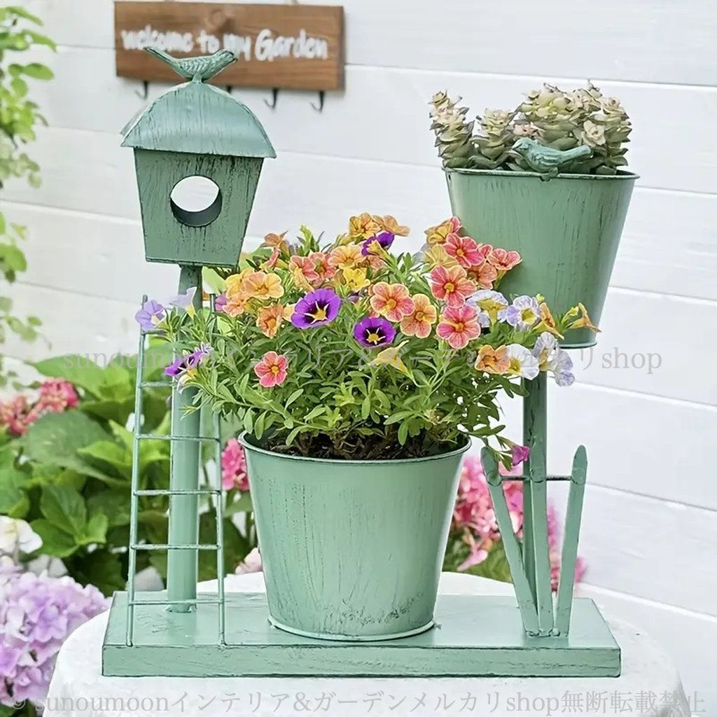 ガーデン雑貨 ガーデンインテリア ピンク プランター 鋳鉄製 シャビーシック ヴィンテージ調 雑貨 庭の装飾 お洒落 インテリア ガーデン 植木鉢 鉢植え 防錆 ガーデニング シャビー加工 おしゃれ 4-7