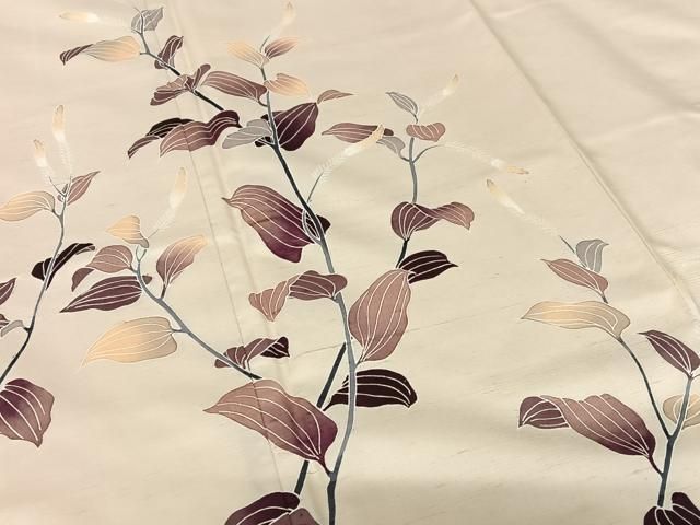 平和屋着物○訪問着 友禅 紬地 枝花文 正絹 逸品 AAAT0639zg - メルカリ