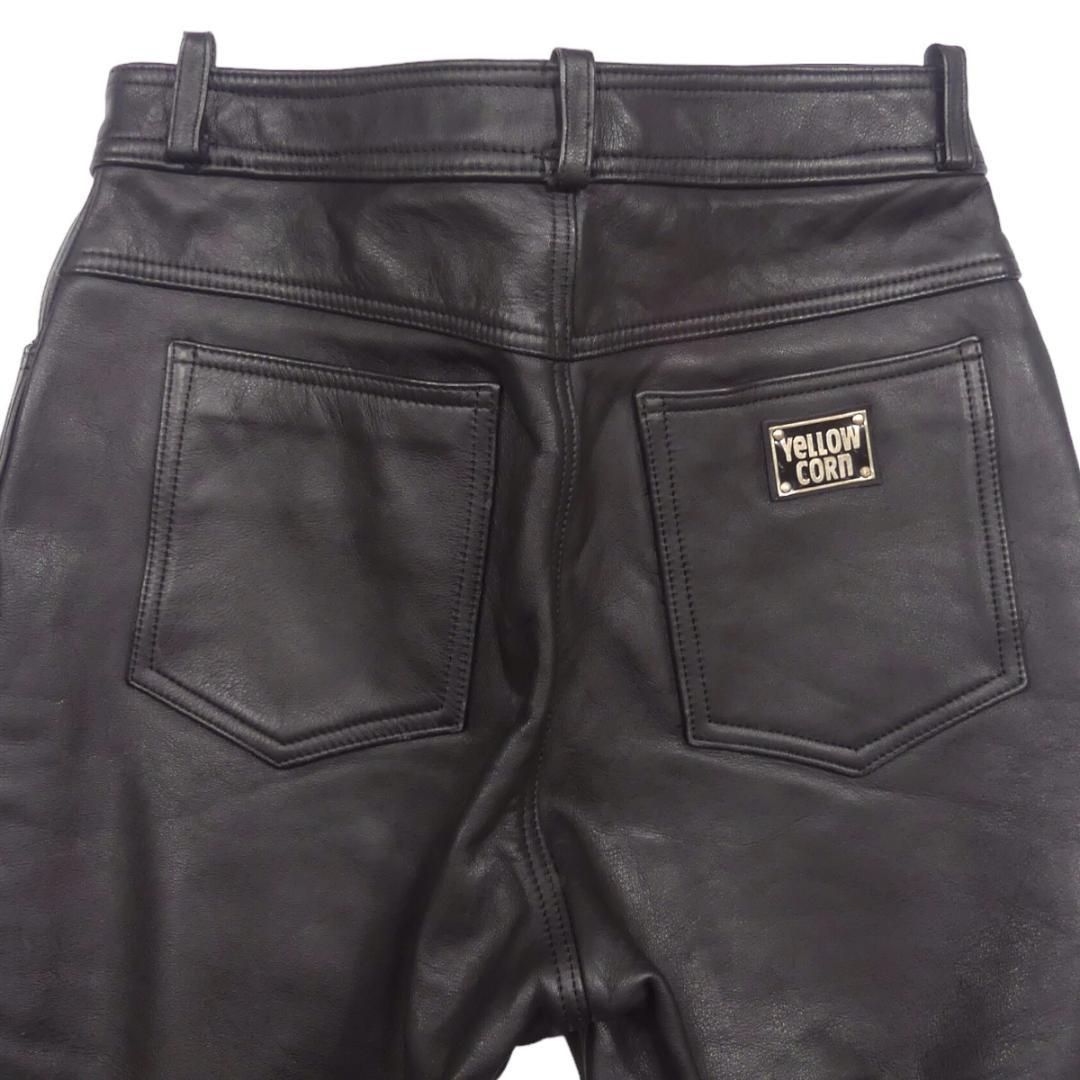 YELLOW CORN レザーバイクパンツ ブラック 【公式通販】