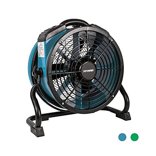 XPOWERX-34ARブルー可変速高空気循環ミニアキシャルエアファンカーペット＆フロアドライヤーファン
