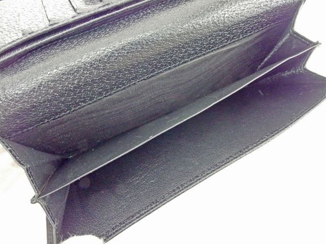 グッチ 長財布 財布 Wホック GGキャンバス ブラック シルバー