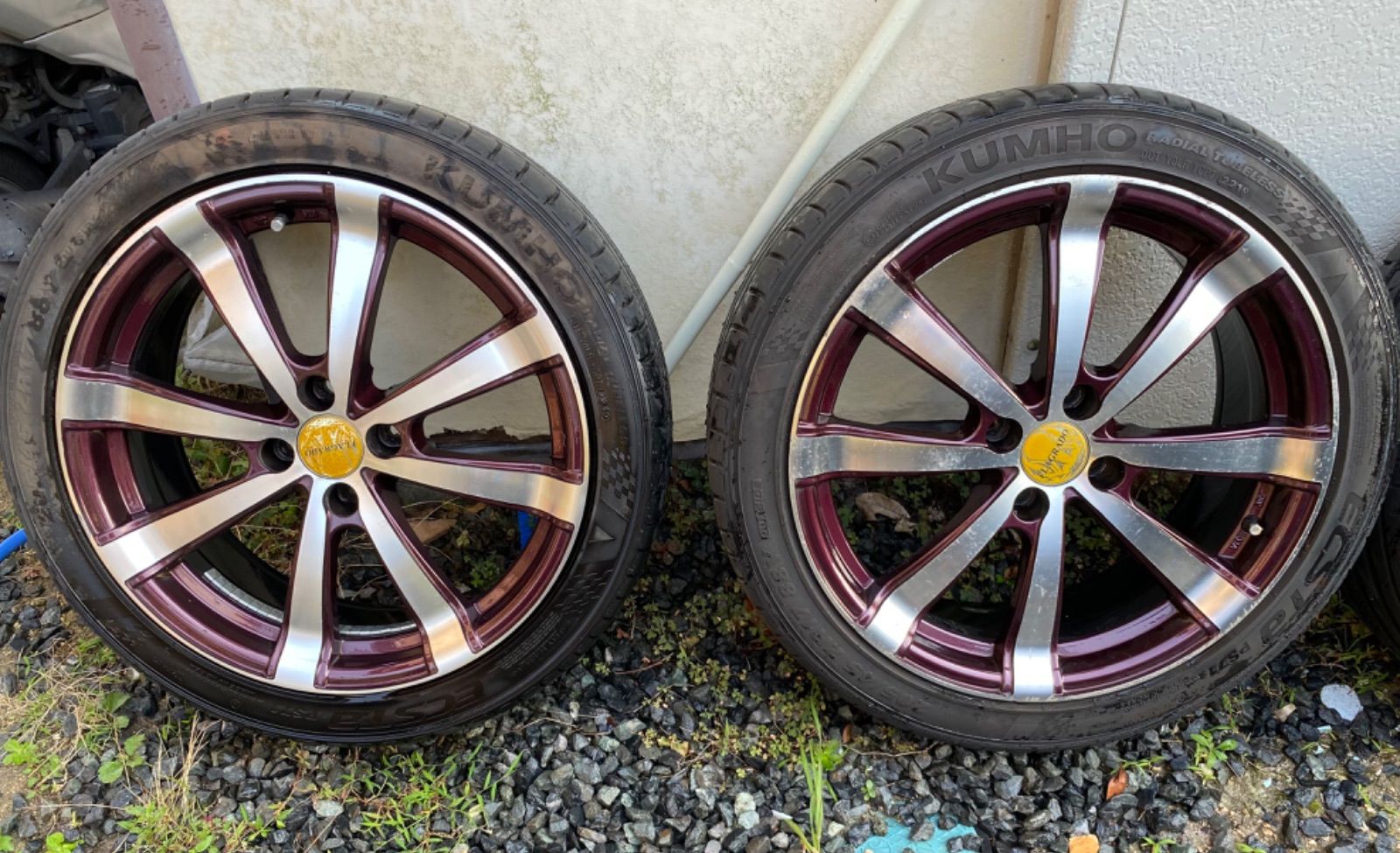 中古アルミホイル FLAGRADO 4本セット 17インチ 7J GJ1外し □中古 