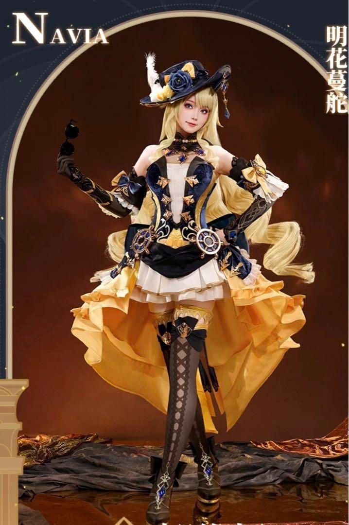 原神 ナヴィア コスプレ 衣装 新品未使用 Mサイズ 新品未使用 三分妄想 原神 ナヴィア コスプレ衣装 ウィッグ・靴