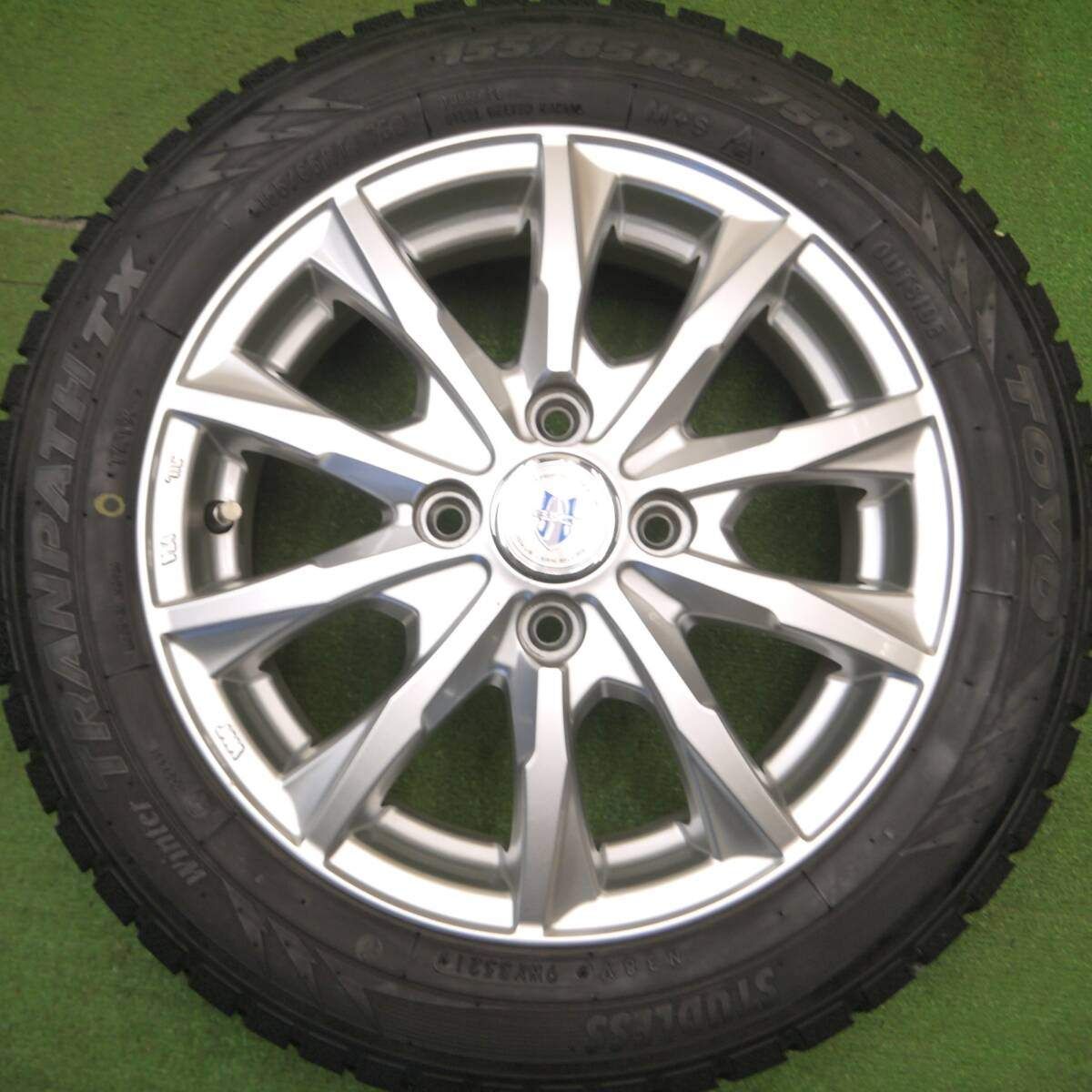 バリ溝！21年！キレイ！9分☆スタッドレス 155/65R14 ダンロップ