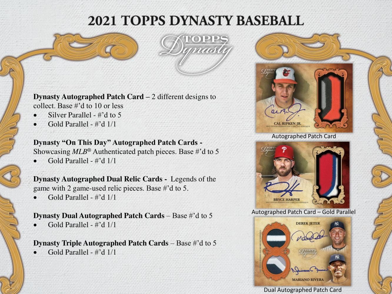 新品 未開封】2021 TOPPS DYNASTY BASEBALL 1Box ① - メルカリ