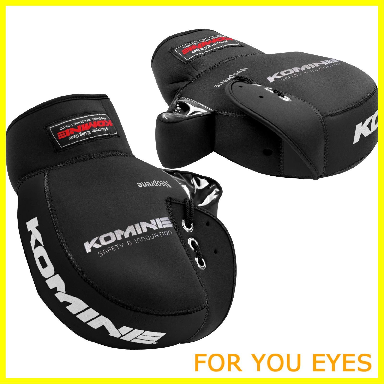 【人気商品】コミネ(KOMINE) バイク用 ネオプレーンハンドルウォーマー/ハンドルカバー ブラック フリー AK-021 345