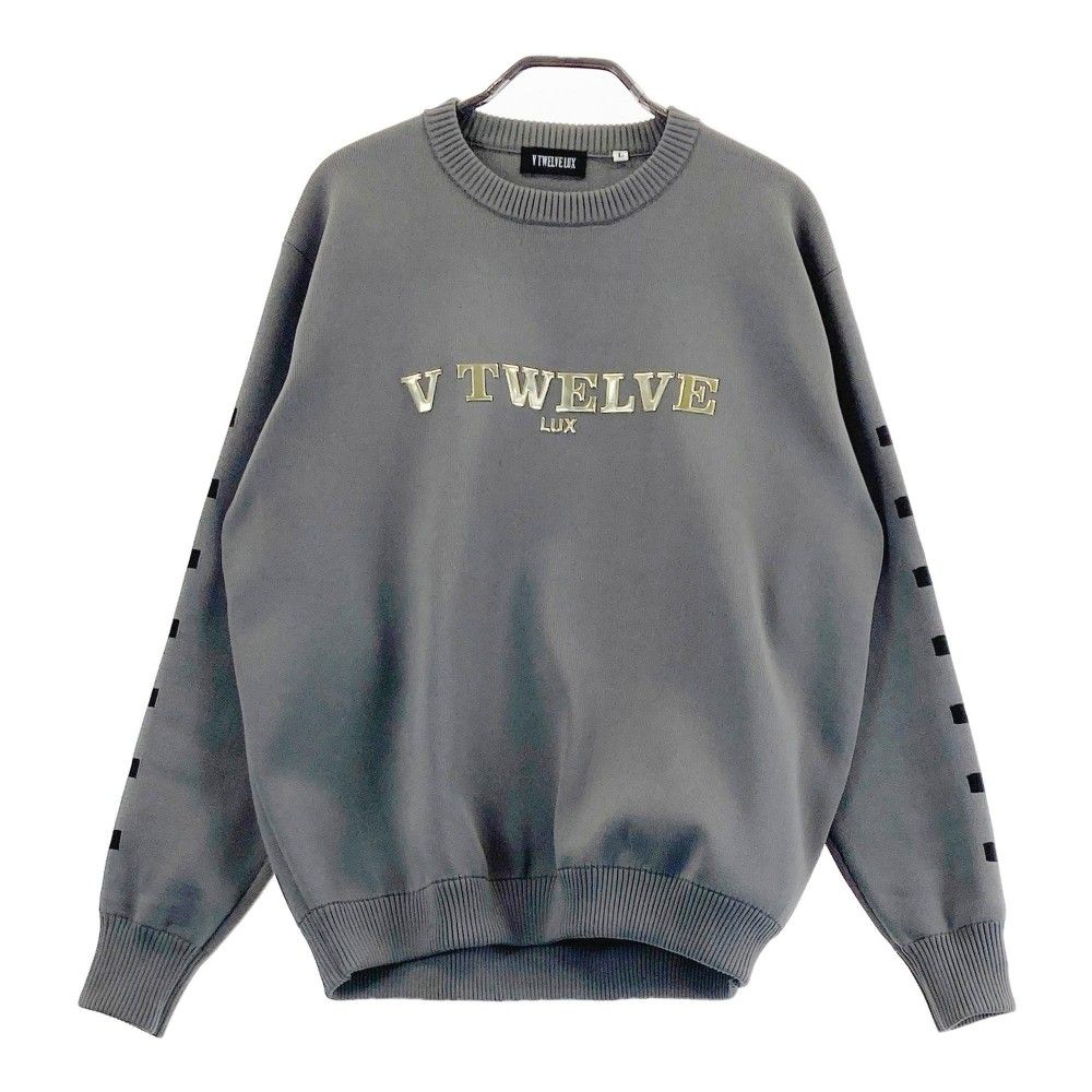 サイズ：L V12 ヴィトゥエルヴ LUX 3D KNIT クルーネック ニットセーター  グレー系 [240101375144] ゴルフウェア メンズ ストスト サイズ：L V12 ヴィトゥエルヴ LUX 3D KNIT クルーネック ニット