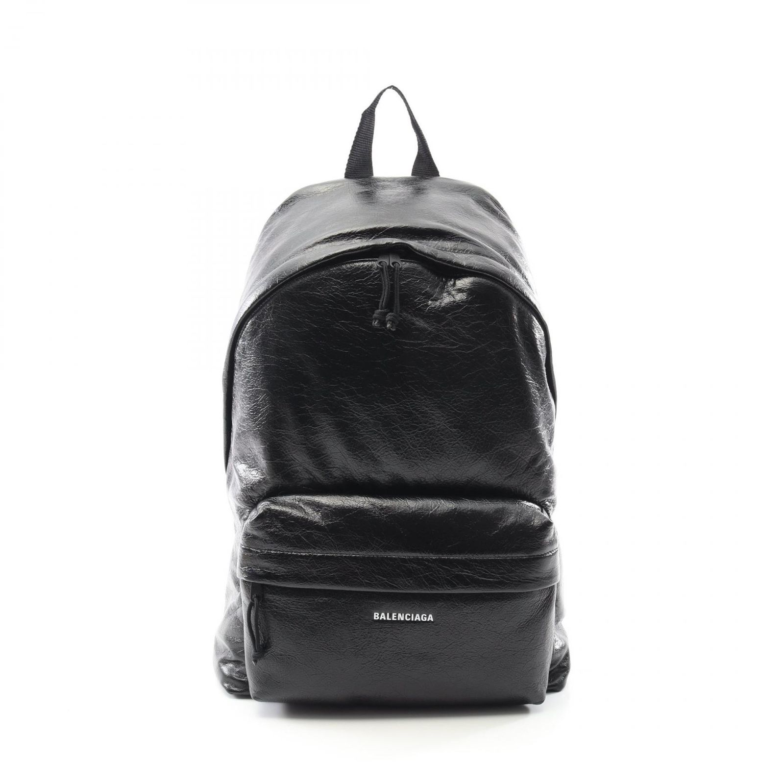 BALENCIAGA ブラックレザー リュックサック BALENCIAGA バレンシアガ エブリディ レザー リュックサック