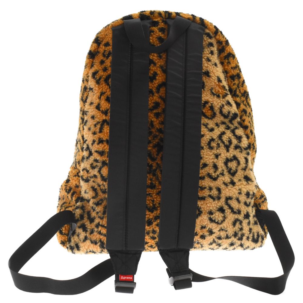 SUPREME (シュプリーム) 17AW Leopard Fleece Backpack レオパードフリースバックパック ベージュ - メルカリ