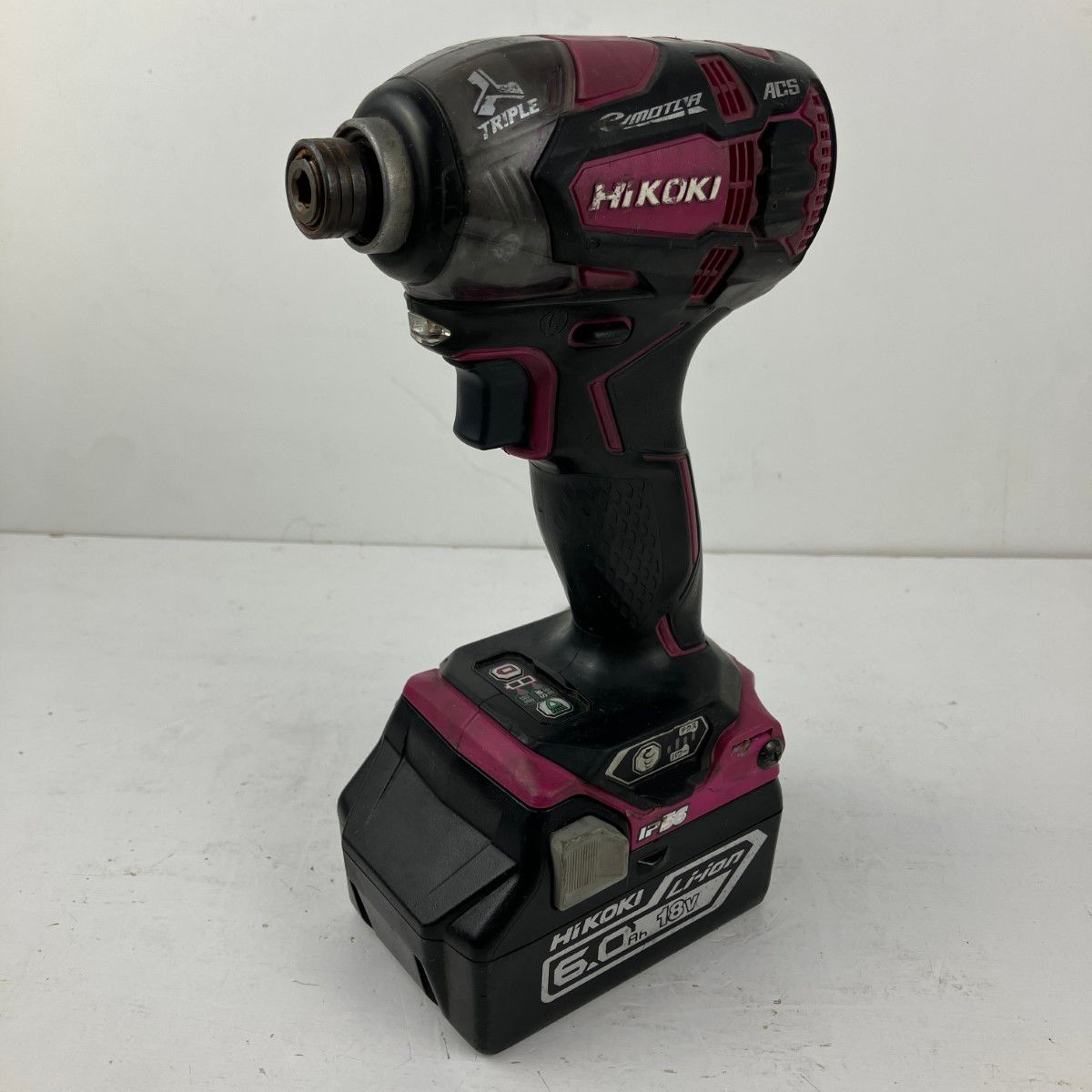 ЗЗHiKOKI ハイコーキ 18v インパクトドライバ バッテリーx1付 WH18DDL2 ピンク